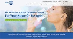 Desktop Screenshot of evercleanwatertreatmentsystems.com